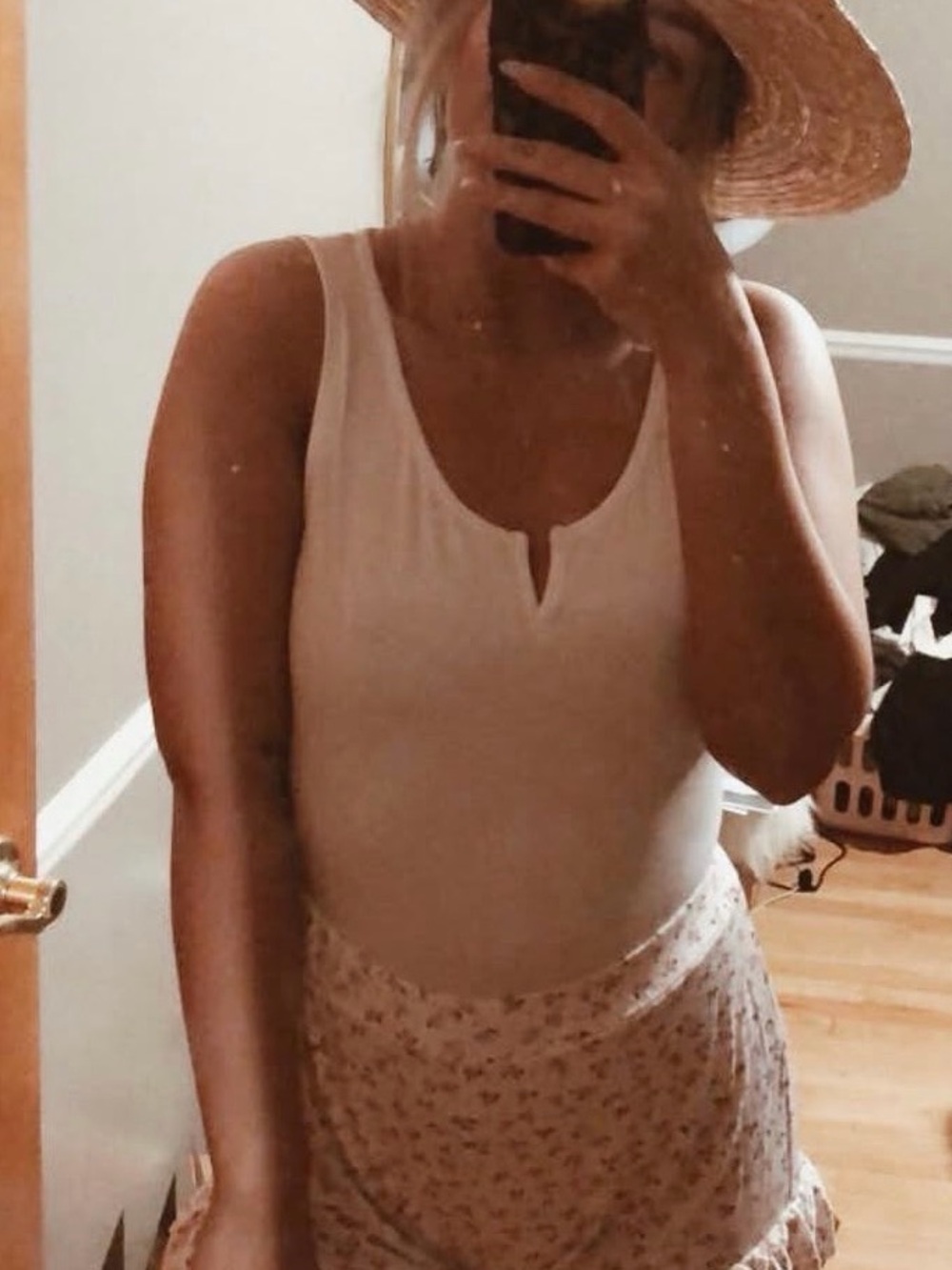 ASOS White Sleeveless Tank Bodysuit